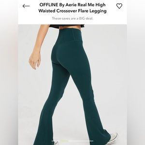 Offline by Aerie Real Me Crossover Highwaisted flare leggings, Long Medium